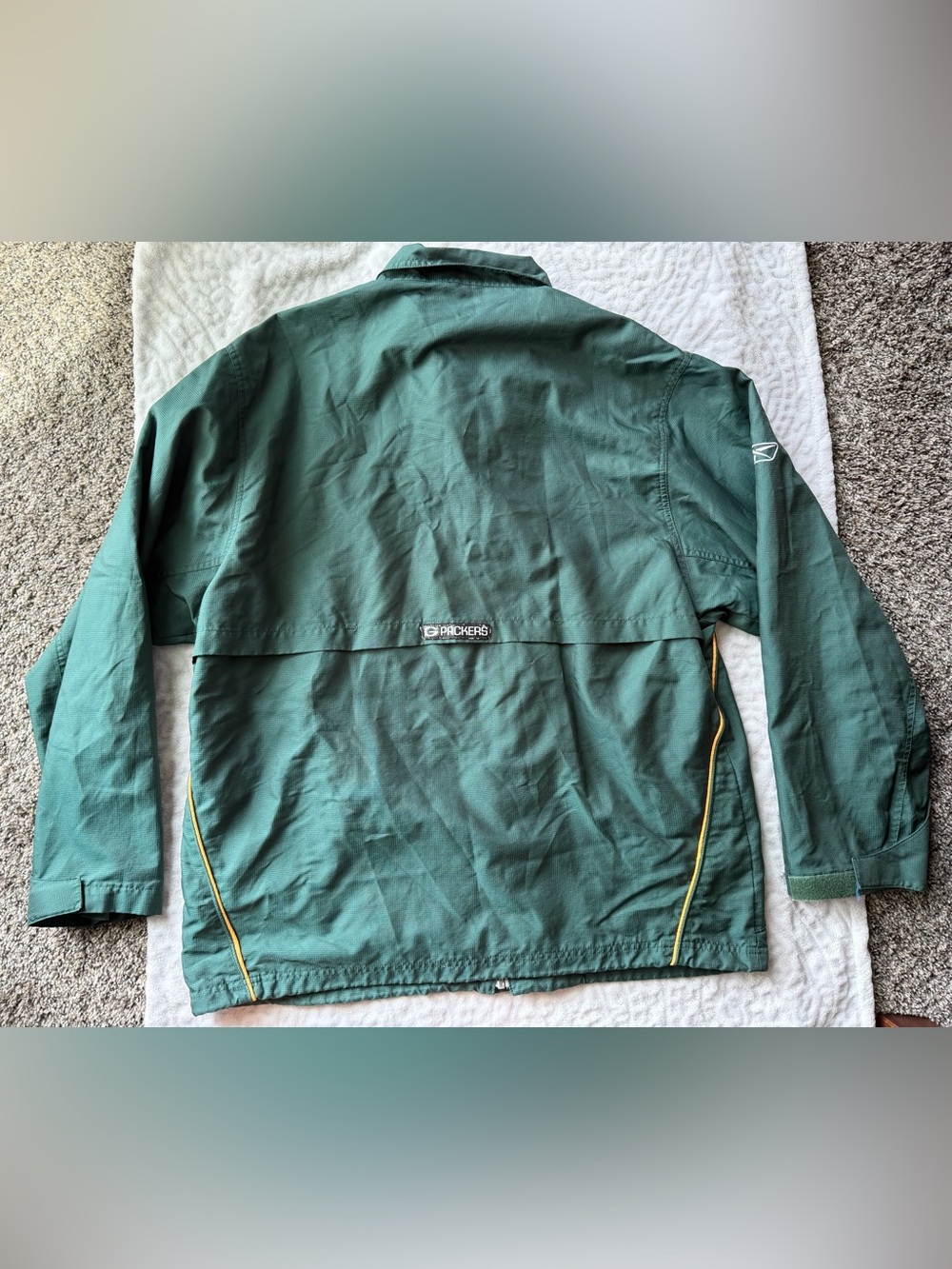 Reebok NFL Green Bay Packers On Field Windbreaker Full Zip Jacket Men’s Large - Picture 12 of 15